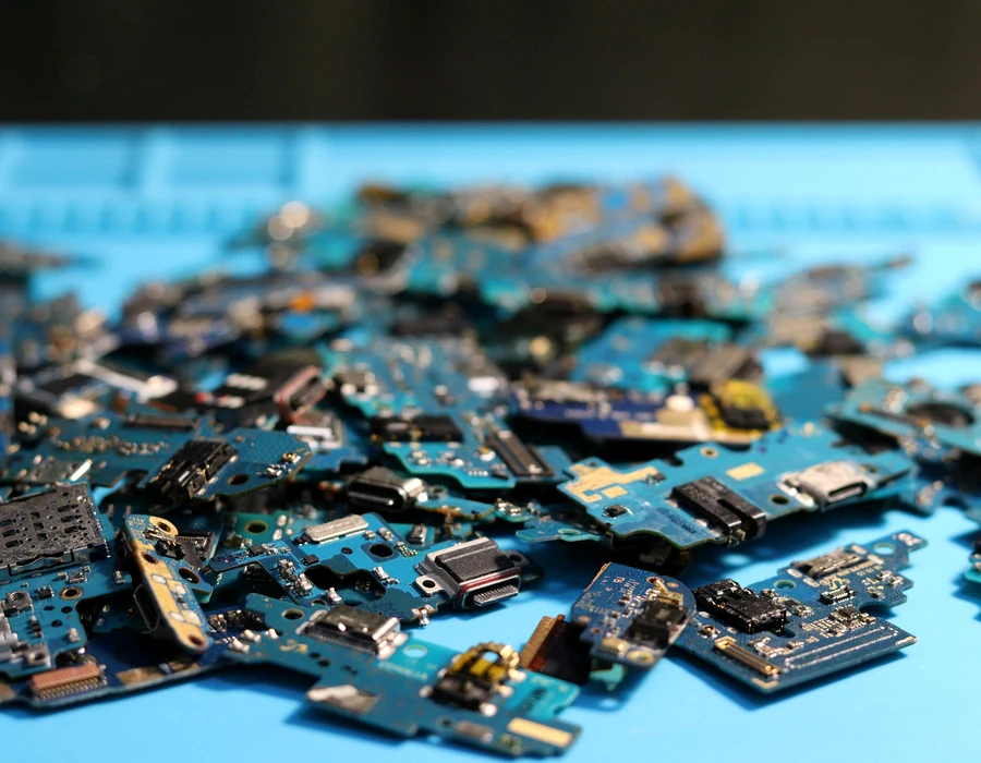 Electronic scrap materials